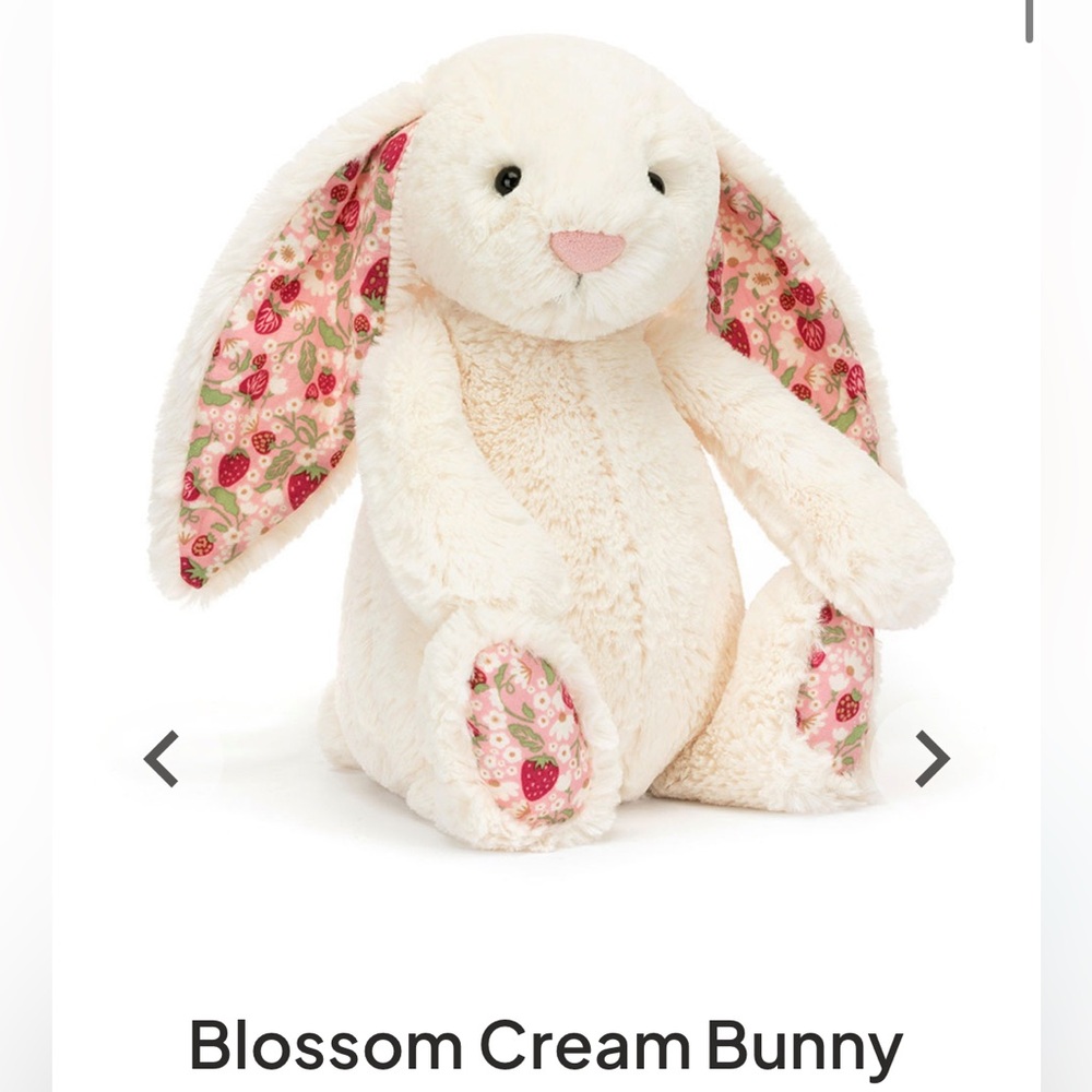 Jellycat Blossom Cream Bunny- Berry Medium